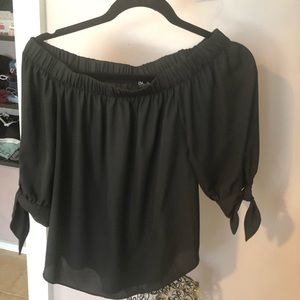 Black Off The Shoulder Shirt